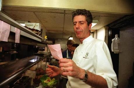 Manhattan New York. ---5/24/00--- author and chef Anthony Bourdain at the Les Halles restaurant. (jli) / HAS SIGNED FREELANCE AGREEMENT
